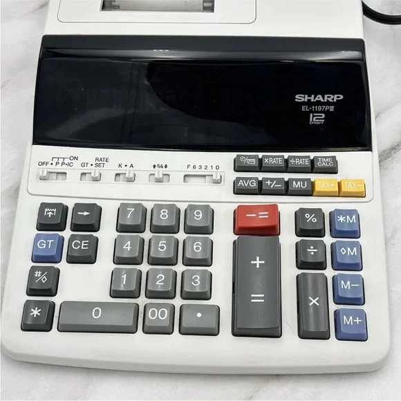 SHARP EL-1197PIII 12 Digit Electronic Calculator Printing Adding Machine Tested - Picture 4 of 8